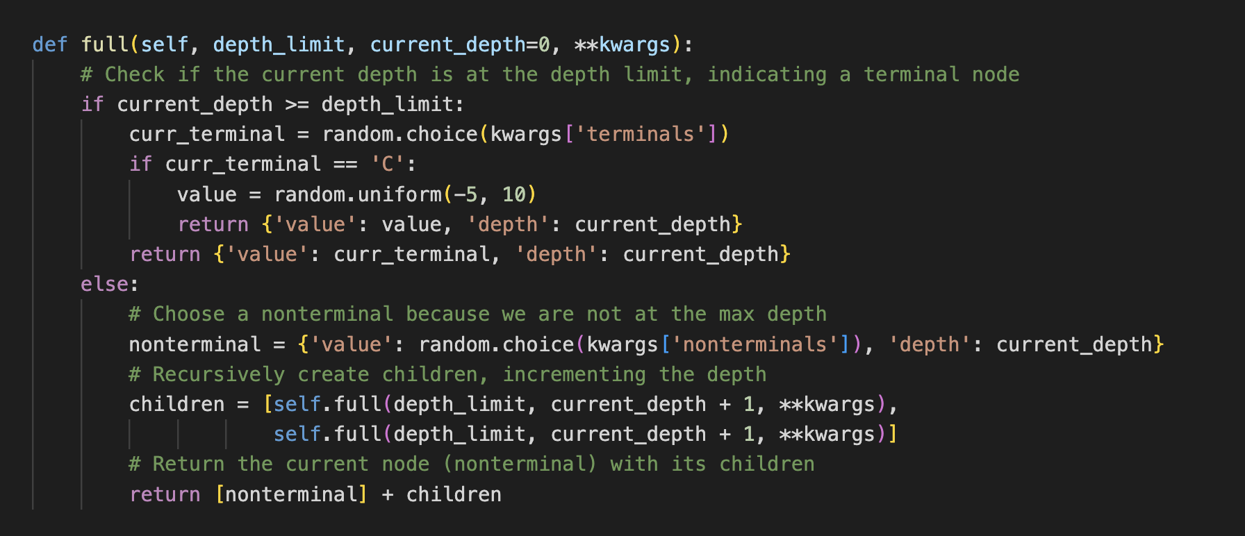 The full function for the ramped half-and-half.